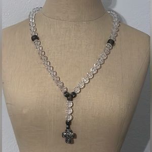 Authentic Sterling Silver .925 & crystal vintage rosary